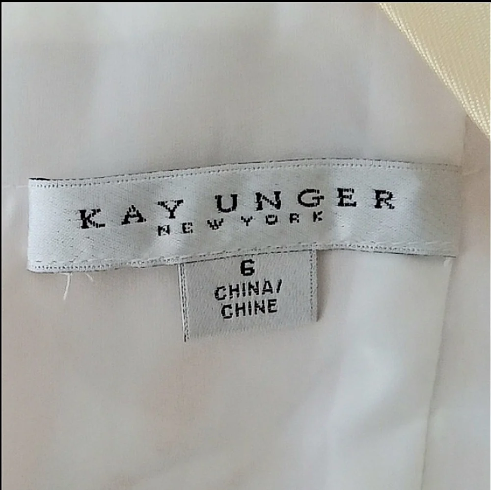 Kay Unger Liv Palm Leaf Jacquard Tea Length Cocktail Dress Size 6